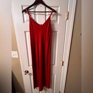 Comfortable and light tank top sweater dress. Burnt Orange